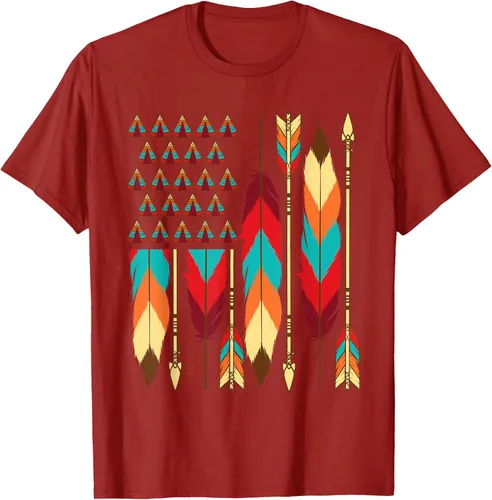 Vista 67 de Native American Bandera - Camiseta de veteranos indígenas del Mes del Orgullo, Negro, S