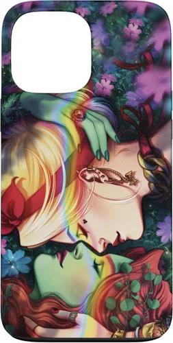 Vista 23 de iPhone 16 DC Comics Pride Harley Quinn & Poison Ivy Nose Touch Case