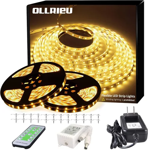 Vista 8 de Tira de luces LED de 10 pies, 12 V, 6000 K, regulable, color blanco