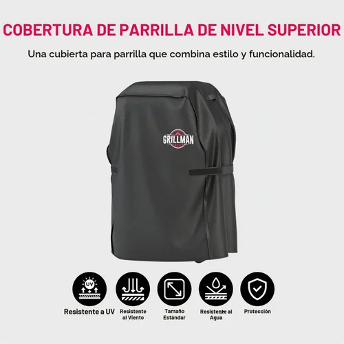 Vista 6 de Grillman - Funda para parrilla exterior, funda para parrilla de barbacoa a prueba de rasgaduras, impermeable, grande y resistente, de 30 x 26 x 43