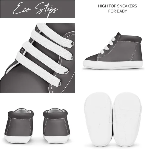 Vista 2 de JuJuBe - Zapatos de bebé de silicona para bebés, cuero vegano, Eco Steps Sneaks