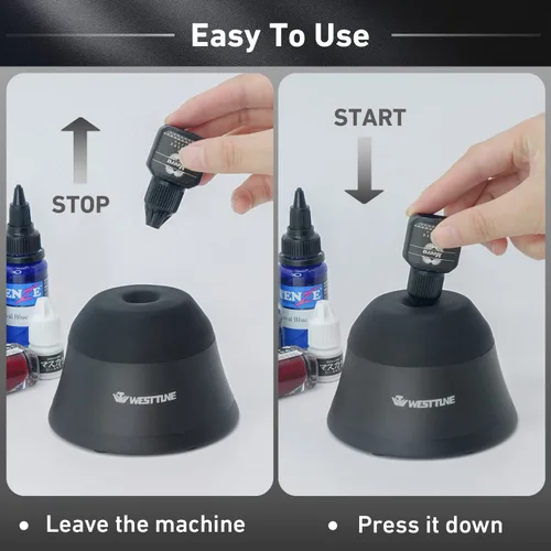 Vista 2 de Lab - Mini mezclador de vórtice, 4000 rpm, mezclador de pintura de alta velocidad y mezclador de pintura para pinturas acrílicas, esmalte de gel