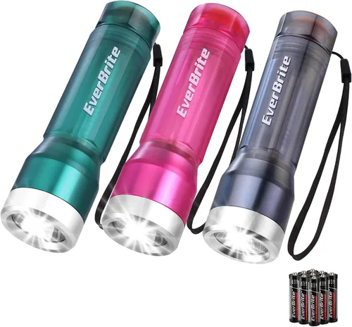 Vista 11 de Everbrite linterna mini, linterna LED con 3 modos, incluye 3 pilas AAA, linterna pequeña resistente al agua para emergencias y campamento, rosa