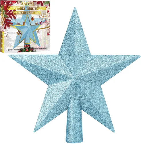Vista 13 de Aneco Mini adorno para árbol de Navidad con purpurina a prueba de roturas, decoración de árbol de Navidad para adorno de vacaciones o decoración