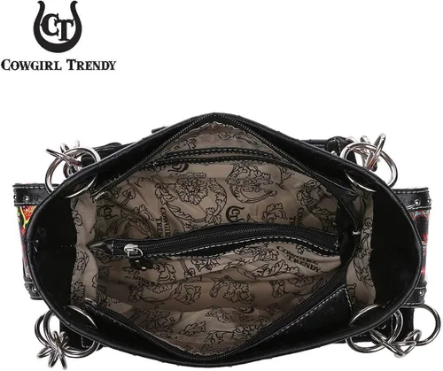 Vista 6 de Juego de cartera para mujer, estilo occidental, diseño de flores y mariposas, estilo floral, estilo campestre