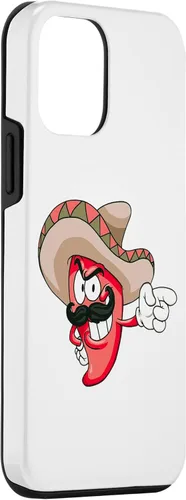 Vista 3 de Funda para iPhone 12 mini chile rojo picante con diseño de chile en forma de sombrero