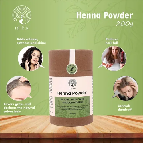 Vista 5 de Polvo de henna para cabello Polvo de hojas de henna 100% naturales y herbales Solución orgánica para teñir el cabello gris Mujeres y hombres
