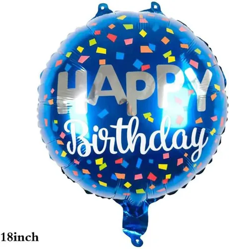 Vista 4 de Globos, 12 globos de aluminio para niños de 11 años para decoración de fiesta de cumpleaños de 11 años, globos de confeti, globos de fiesta, Azul 11