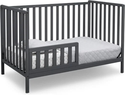 Vista 6 de Delta Children Heartland Cuna convertible 4 en 1 - Certificado Greenguard Gold, color gris carbón