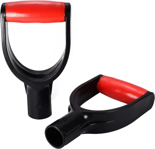 Vista 8 de MroMax Mango de agarre en D, 1-1/4 pulgadas de diámetro interior de 1.260 in, pala de nieve de PVC, mango de repuesto, accesorios de jardín, Negro