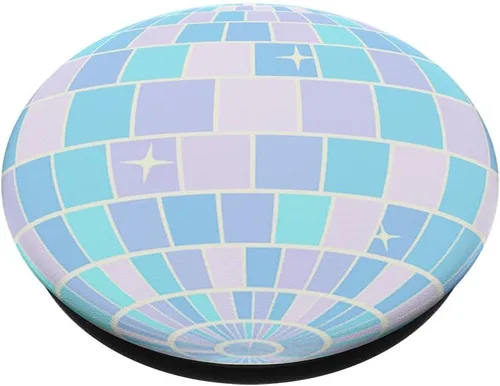 Vista 2 de PopSockets de bola de discoteca estética pastel danesa PopGrip intercambiable