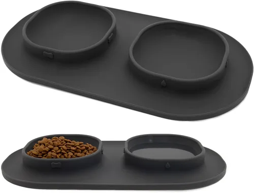 Vista 7 de Cuencos de comida para perros, cuencos para mascotas y cuencos de agua para perros con antiderrames y antideslizantes, cuencos alimentadores