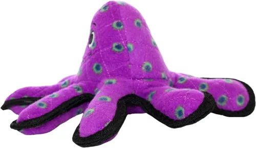 Vista 2 de TUFFY - Juguete suave para perros del mundo -Pulpo de criatura oceánica -Squeakers - Múltiples capas. Hecho duradero, fuerte y resistente. Juego