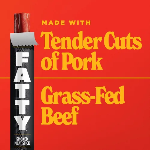 Vista 6 de FATTY Palitos de carne seca original, 2 oz. (20-pk)
