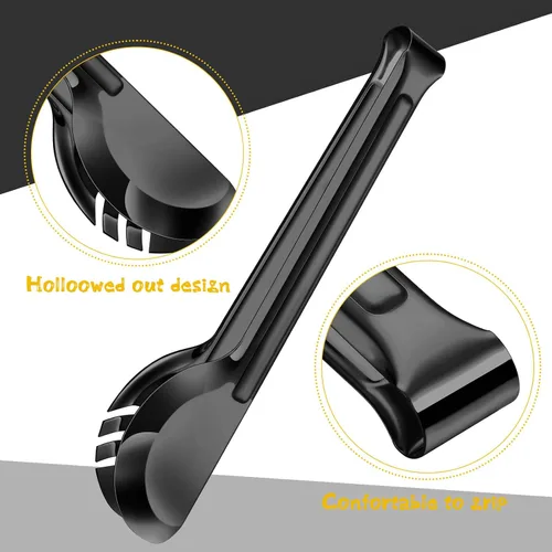 Vista 4 de Thenshop Juego de 30 utensilios de servir de acero inoxidable que incluye cucharas grandes, cucharas ranuradas, tenedores, cucharón de sopa, tarta