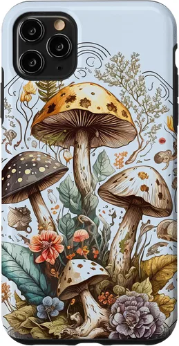 Vista 13 de iPhone 16 Mushroom Tarot Card Goth Emo Occult Astrology Women Girls Case
