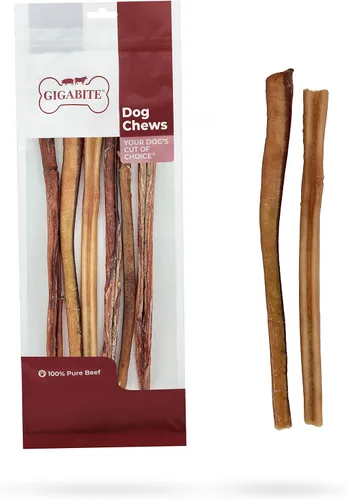 Vista 10 de GigaBite Golosinas y Mordedores Naturales de Ingrediente Único de Rango Libre - Palitos Bully/Palitos de Vejiga/Esófago de Res de Best Pet Supplies
