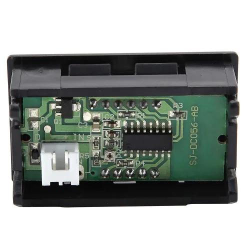 Vista 4 de Voltímetro de 0.56 pulgadas de dos cables DC 2.5-30 V pantalla LED digital medidor de voltímetro digital para batería de 12 V 24 V coche