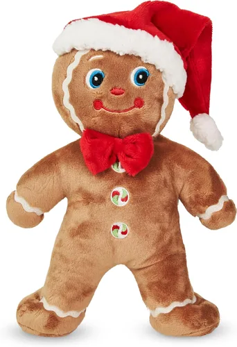 Vista 9 de Bearington Holly Ginger the Gingerbread - Animal de peluche navideño de 10 pulgadas, adorable juguete de niña de jengibre relleno con tela de felpa
