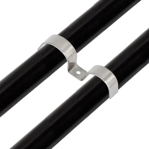 Vista 5 de 16Pcs 6mm 304 Stainless Steel Double Line Clamps Pipe Clamp with Screws for Pipe Tube Fixed Installation