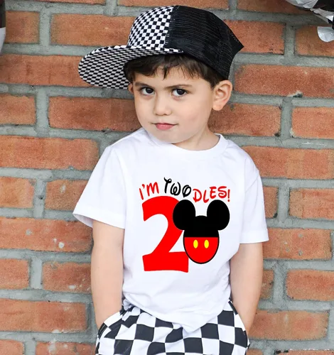 Vista 4 de I'm Twodles Second Birthday Shirt TWOdles Mickey Second Birthday Shirt oh Twodles Mickey Birthday Outfit Mouse Mickey 3rd 2nd Birthday Shirt I'm