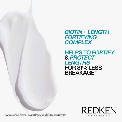 Vista 8 de Redken Extreme Length Biotin Shampoo For Longer Hair – Promotes Healthy Hair Growth, Strengthens Damaged Hair, Prevents Hair Breakage, Infused With