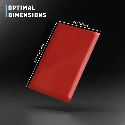 Vista 4 de CardGuard Fundas transparentes de alta calidad, 100 unidades, tamaño estándar para Pokémon, tarjetas deportivas, béisbol, fútbol y tarjetas Rojo