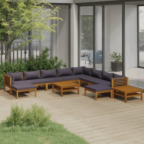 Vista 54 de Juego de 5 piezas para patio con cojín, juego de muebles de sofá, resistente a la intemperie, adecuado para uso en exteriores, requiere montaje Gris