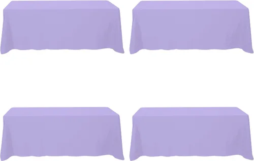 Vista 174 de BRILLMAX - Manteles para mesa rectangular de 6 pies, tela de lino de poliéster, lavable, para boda, recepción, banquete, fiesta de cumpleaños, 60 x