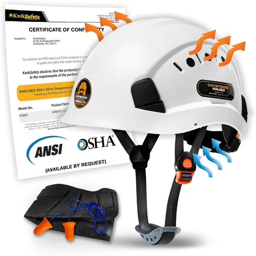 Vista 16 de KwikSafety - Charlotte, NC - Sombreros duros [Ala completa, estilo gorra, estilo de escalada] Tipo 1, Clase C ANSI OSHA