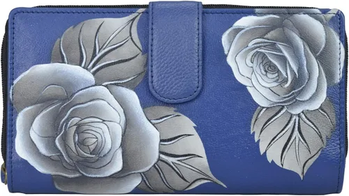 Vista 8 de Anna by Anuschka Women's Hand Painted Genuine Leather Two Fold Wallet