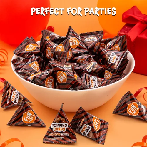 Vista 6 de Popping Candy, Chocolate Rocks, Rocas de caramelo con sabor a fresa