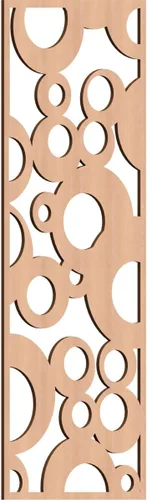 Vista 135 de 9 3/8"W x 24 3/8"H x 1/4"T Farwell Decorativos Paneles de Pared de Madera Calado, Hickory