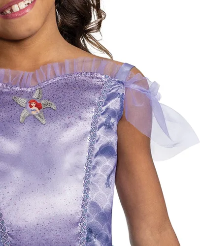 Vista 3 de Disney Little Mermaid Girl's Sustainable Ariel Costume Dress Disney Costumes