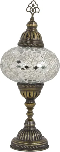 Vista 9 de Lámpara turca de mesa con 10 variantes Lámpara turca marroquí con base de bronce Lámpara de noche Tiffany hecha a mano Lámpara de noche