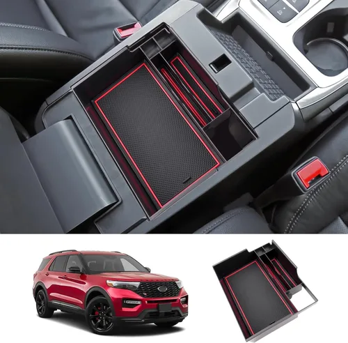 Vista 20 de LUWU Bandeja organizadora para consola central Ford Edge 2024 2020 2021 2022 2023 2024 Ford Edge SE/SEL/ST-Line/Titanio/ST, organizador de consola