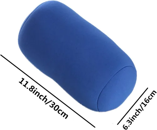 Vista 5 de ASkinds 2 almohadas cilíndricas cómodas de rollo de microperlas Jelly Bean Bed Pillow Tube Pillow Cojín para cabeza, cuello, soporte de espalda