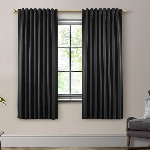 Vista 34 de SHINELAND Cortinas opacas cortas para ventanas de dormitorio, cortinas de baño, 45 pulgadas de largo
