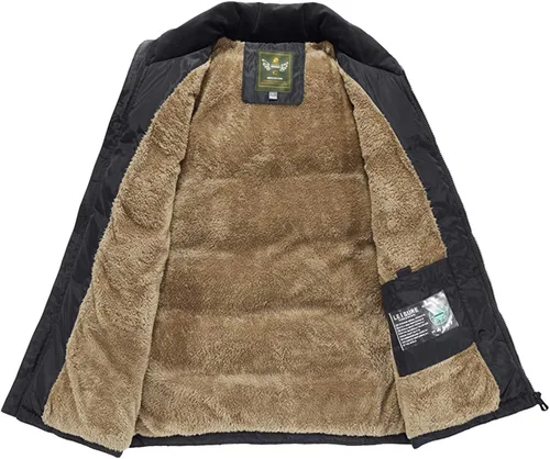 Vista 3 de Vcansion Men's Outdoor Casual Stand Collar Padded Vest Coat