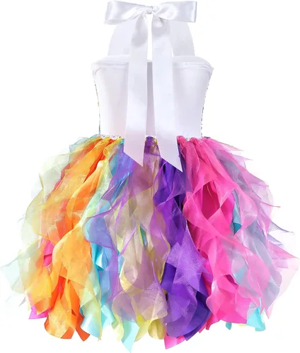 Vista 2 de Suppromo Vestido tutú para niñas pequeñas, vestidos de fiesta de cumpleaños, vestido de tul con lentejuelas para niñas pequeñas