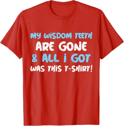 Vista 51 de My Wisdom Teeth Are Gone! Camiseta divertida de muelas del juicio, Negro