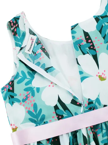 Vista 147 de Vestido de verano para niña, de algodón, con diseño floral