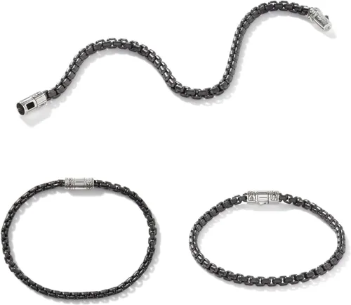 Vista 2 de John Hardy Pulsera de cadena de caja de 0.157 in para hombre, colección de cadena clásica