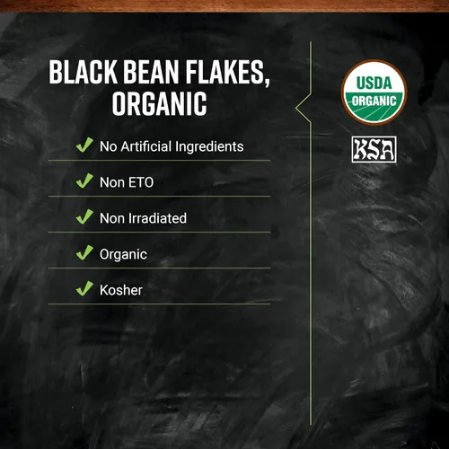 Vista 3 de Frontier Co-op Copos de frijoles negros orgánicos de 1 libra – para hamburguesas de frijoles negros, mezcla de sopa de frijoles secos, salsa