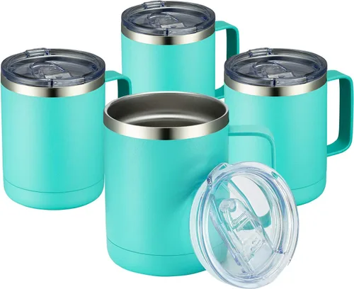 Vista 62 de MEWAY - Taza de café con asa, vaso térmico
