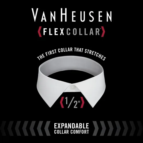 Vista 5 de Van Heusen - Camisa de vestir para hombre, ajuste regular, cuello flexible, a cuadros