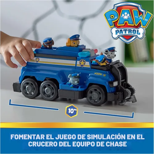 Vista 2 de PAW Patrol Vehículo Team Cruiser con 6 figuras coleccionables de cachorros