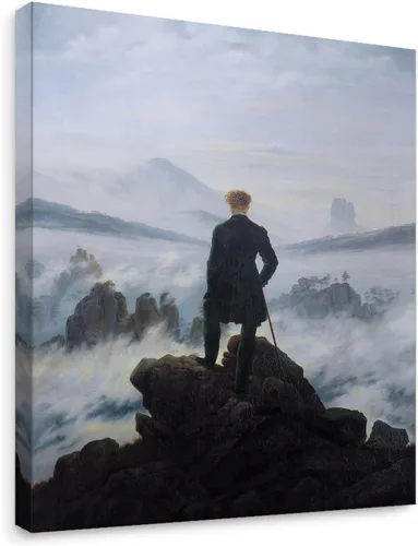 Vista 24 de Niwo ART - Montañas y mar, serie de pinturas más famosas del mundo, lienzo de pared para decoración del hogar, envoltura de galería, estirado