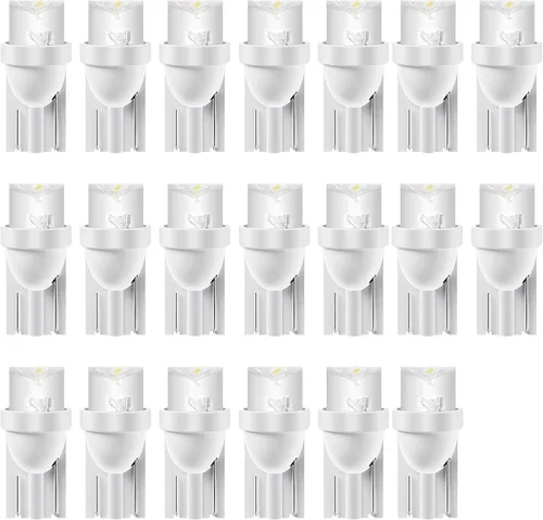 Vista 9 de CCIYU 20 unidades de bombilla de luz de halógeno T5 azul 17 86 206 para panel de instrumentos, lámpara de tablero 12V
