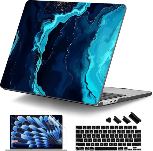 Vista 17 de DONGKE Funda compatible con M5 MacBook Air de 15 pulgadas 2026 2025-2023 A3448 A3241 A3114 A2941 M4 M3 M2 Pantalla de retina líquida Touch ID